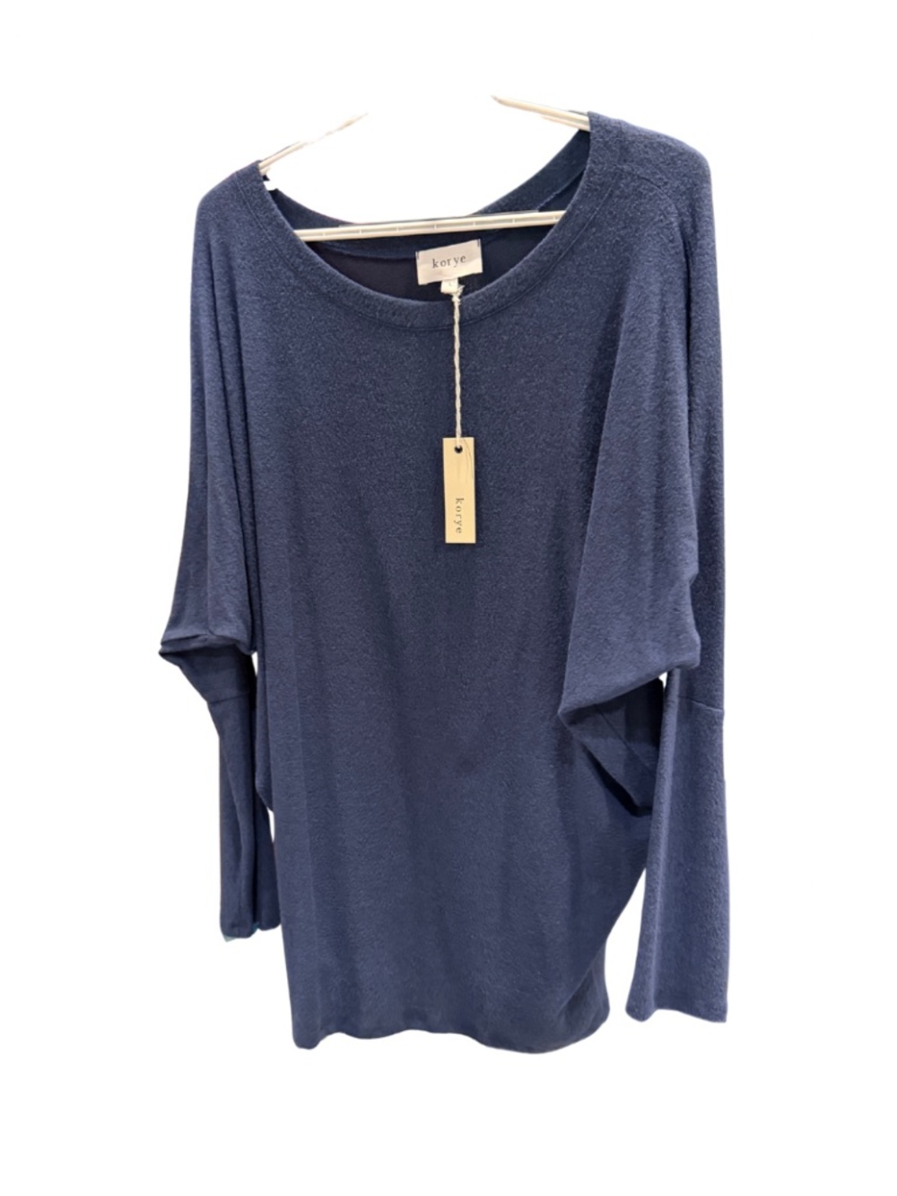 Korye Blue Long Sleeve Top Size Large NWT